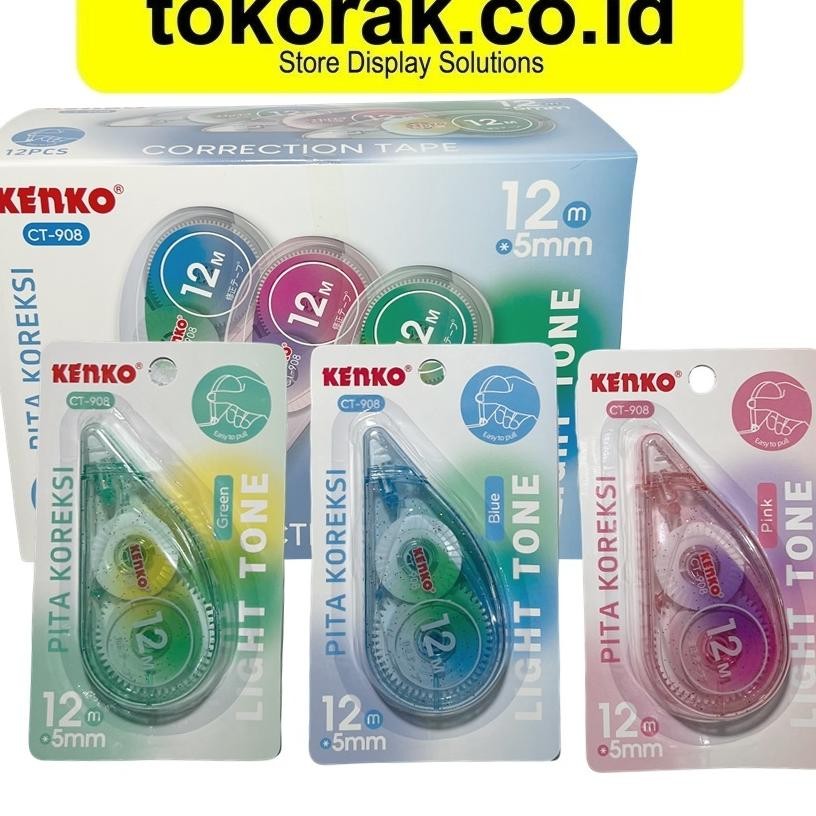 

Correction Tape Kenko 12 M X 5 Mm Ct9 Tip Ex Tipex Roll Tipe X Isi 12 Pcs