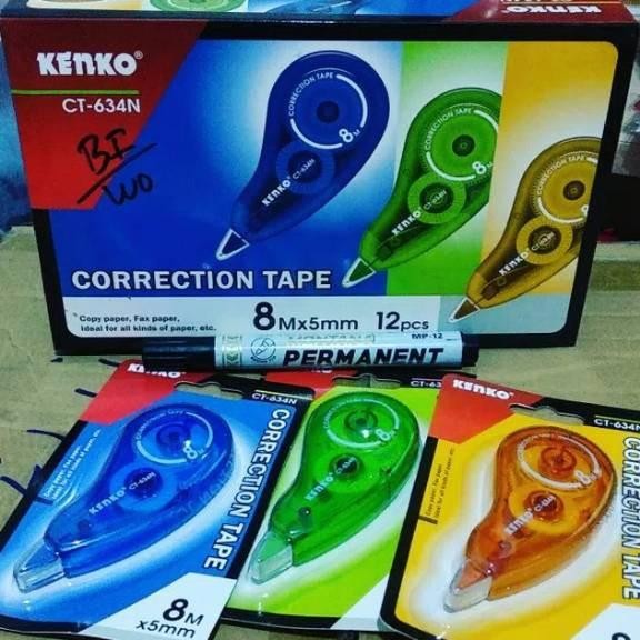 

Tipex Correction Tape Ct634N Kenko 1 Pak 12 Pcs