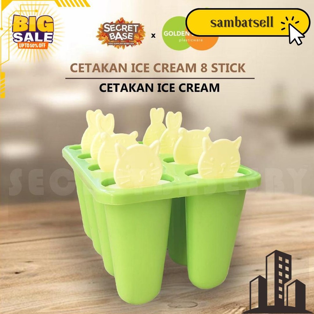 Cetakan Stik Es Krim - Isi 8 / Cetakan Es Krim / Cetakan Es Loli Terlaris