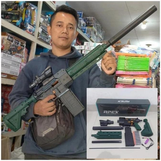 Mainan Tembakan Nerf Semi Auto - Tembak Tembakan Batre Anak Laki