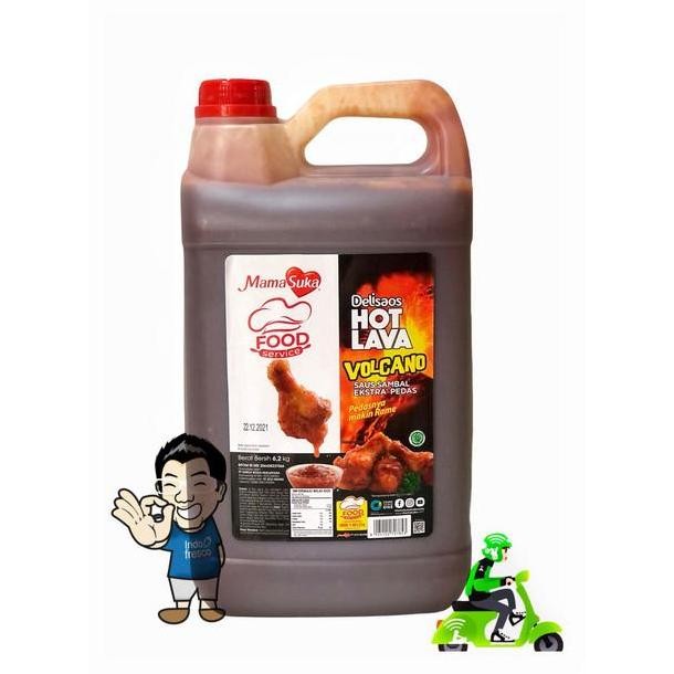 

Promo MamaSuka Saus Sambal Pedas Hot Lava 6.2Kg - Delisaos Volcano Chili Refill OJOL