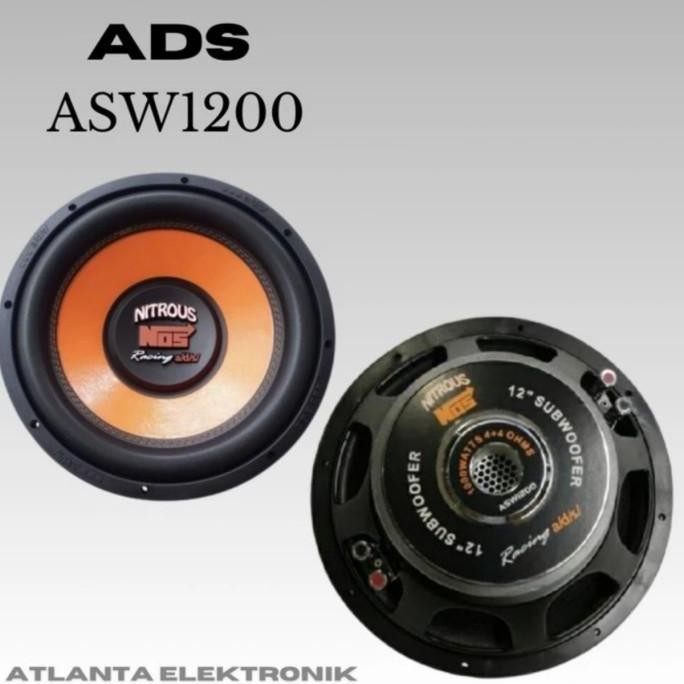 ADS SPEAKER 12 INCH SUBWOOFER ADS ASW-1200 NITROUS  NOS 1000 WATT