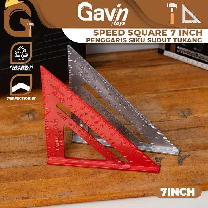 

MPS Speed Square combination square Aluminum penggaris siku sudut tukang