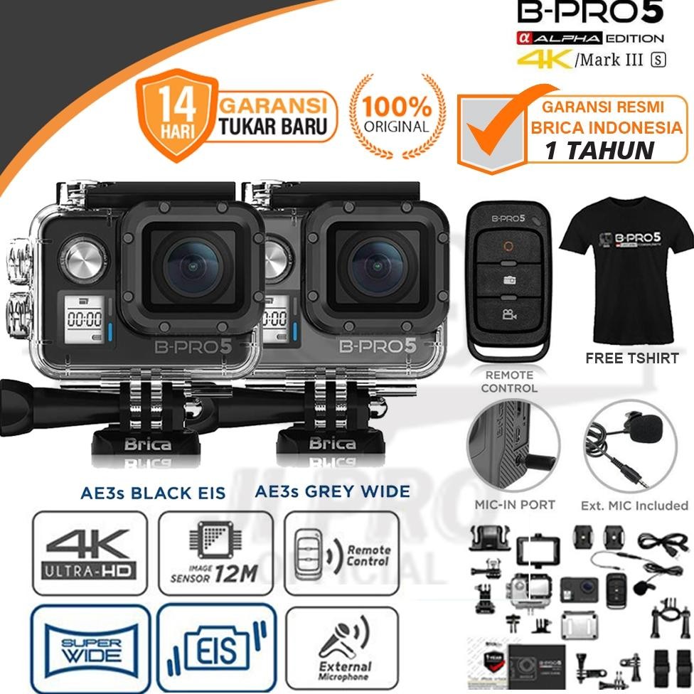 Brica B-Pro 5 Alpha Edition Action Cam AE3S -  AE Basic - AE Lite - AE1 4K - AE2 - AE2S - Kamera Bri