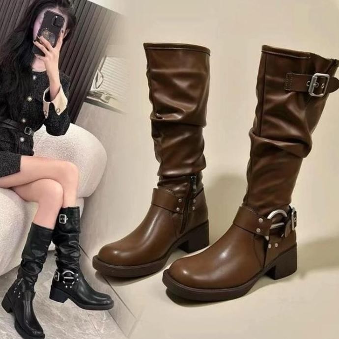 SEPATU BOOTS WANITA PREMIUM BOOTS B03 TK