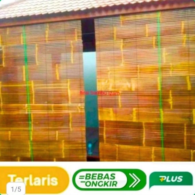 PROMO Tirai Bambu wulung L 2m x P 2,5m kerai tirai kerei kerei kray bambu hitam kerai tirai gazebo b