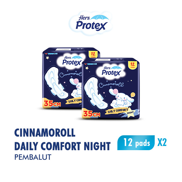 Hers Protex Comfort Night Pembalut Wanita bag 12 x2