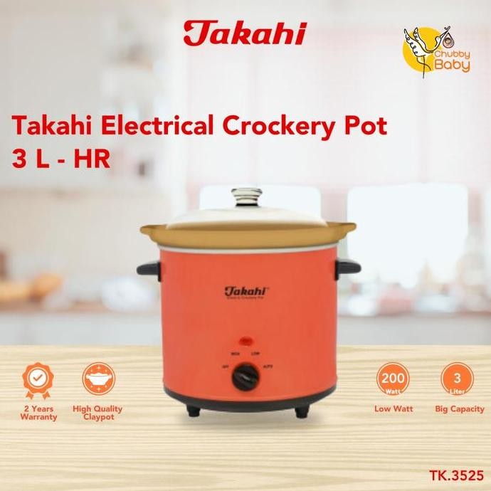 PROMO Takahi Electric Crockery Pot 3 Liter | Slow Cooker
