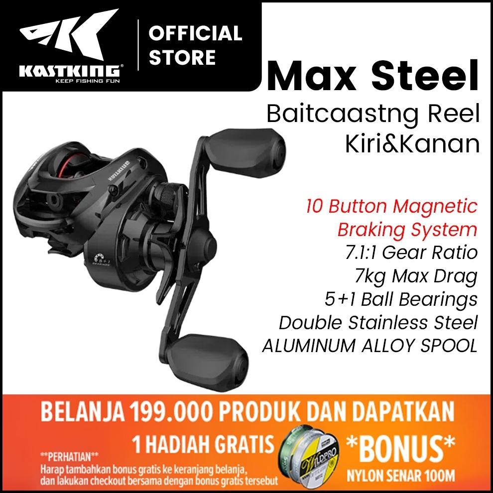 [OFFICIAL] KASTKING MAX STEEL Reel BC Baitcasting Reel Pancing Long Casting, Alloy Spool, Gear Ratio