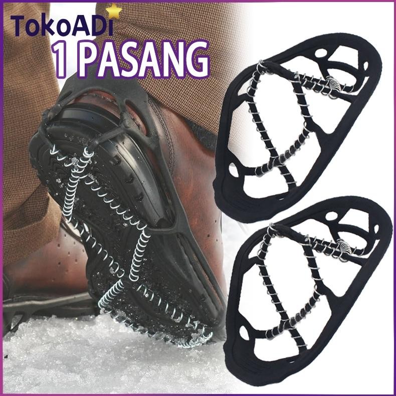 1 Pasang Universal Alas Sepatu Paku Anti Slip Alas Sepatu Salju Anti Slip Anti Slip Sepatu Salju Ala