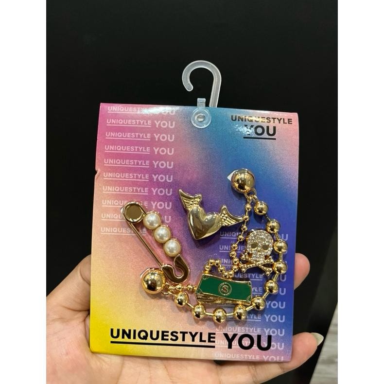 Jibbitz set logam oray emboss /jibbitz logam oray