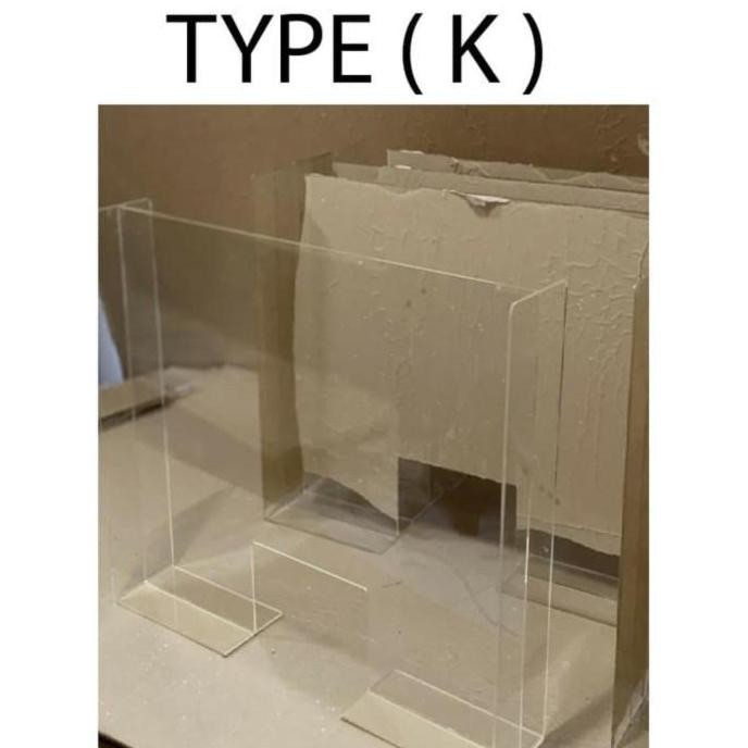 akrilik penyekat /pembatas meja kantor/kasir (60cmx60cm)