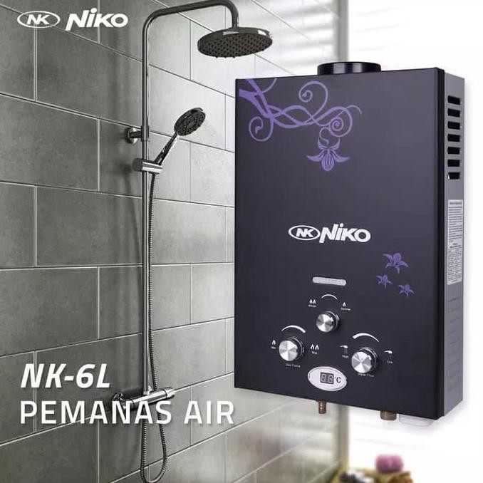 Water Heater Gas Niko Lengkap 6 Liter Led Display Nk-6Ldn2 Forsale