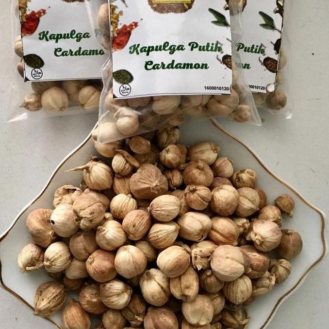 

Diskon! Kapulaga Putih Premium 250 Gram - White Cardamom Utuh Wangi