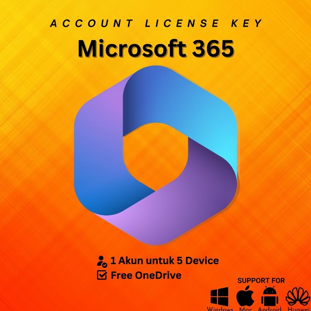Microsoft Office 365 ORIGINAL Email Pribadi - Bisa 5 Devices (Windows Mac Android Huawei) Gratis 1 T