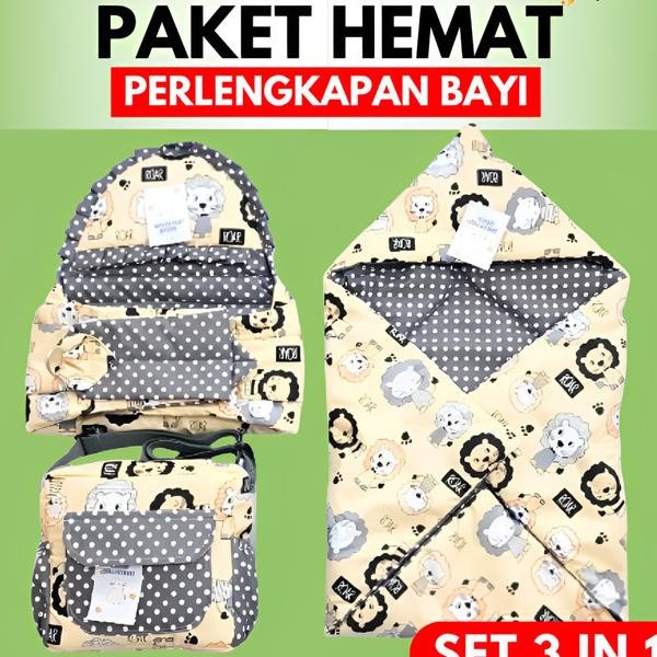 Perlengkapan Bayi Set 3 In 1 Gendongan Bayi Newborn Selimut Bayi Tas Bayi Multifungsi