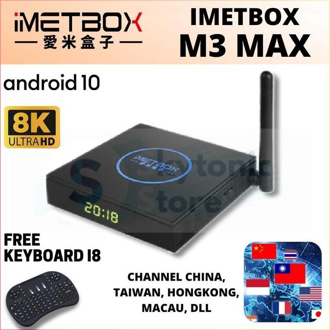 TERBARU - ANDROID TV BOX IMETBOX M3 MAX - ANDROID 10 8CORE RAM 4/128GB ALT UBOX