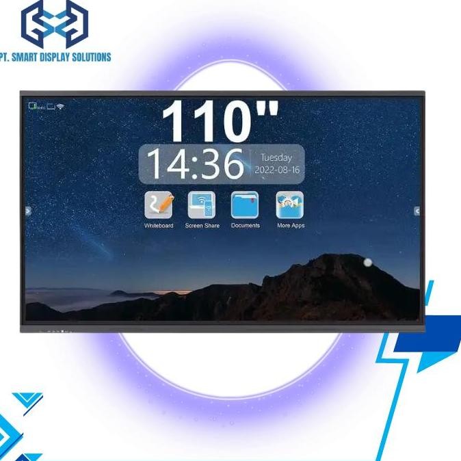 

BEBAS ONGKIR - Interactive Whiteboard 86 Inchi Touchscreen 4K Kantor Sekolah Meeting Room Single Os Android
