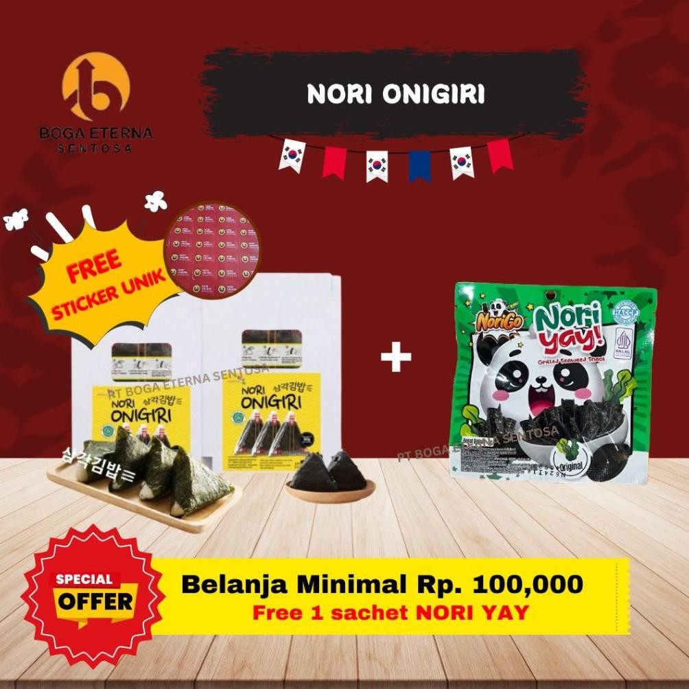 

NORI ONIGIRI (100 LEMBAR!) | Nori Wrapper Khusus Bungkus Nori Triangle / Sushi Nori (PROMO!) aSt