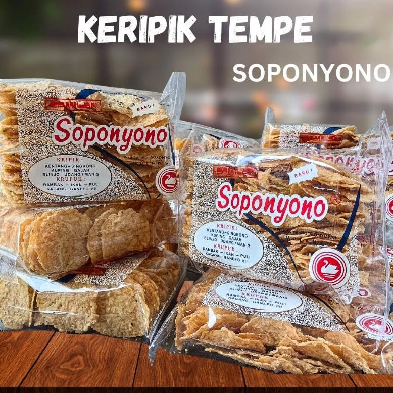

SOPONYONO Keripik Tempe Original Daun Jeruk Kripik Tempe Asli Malang aSt
