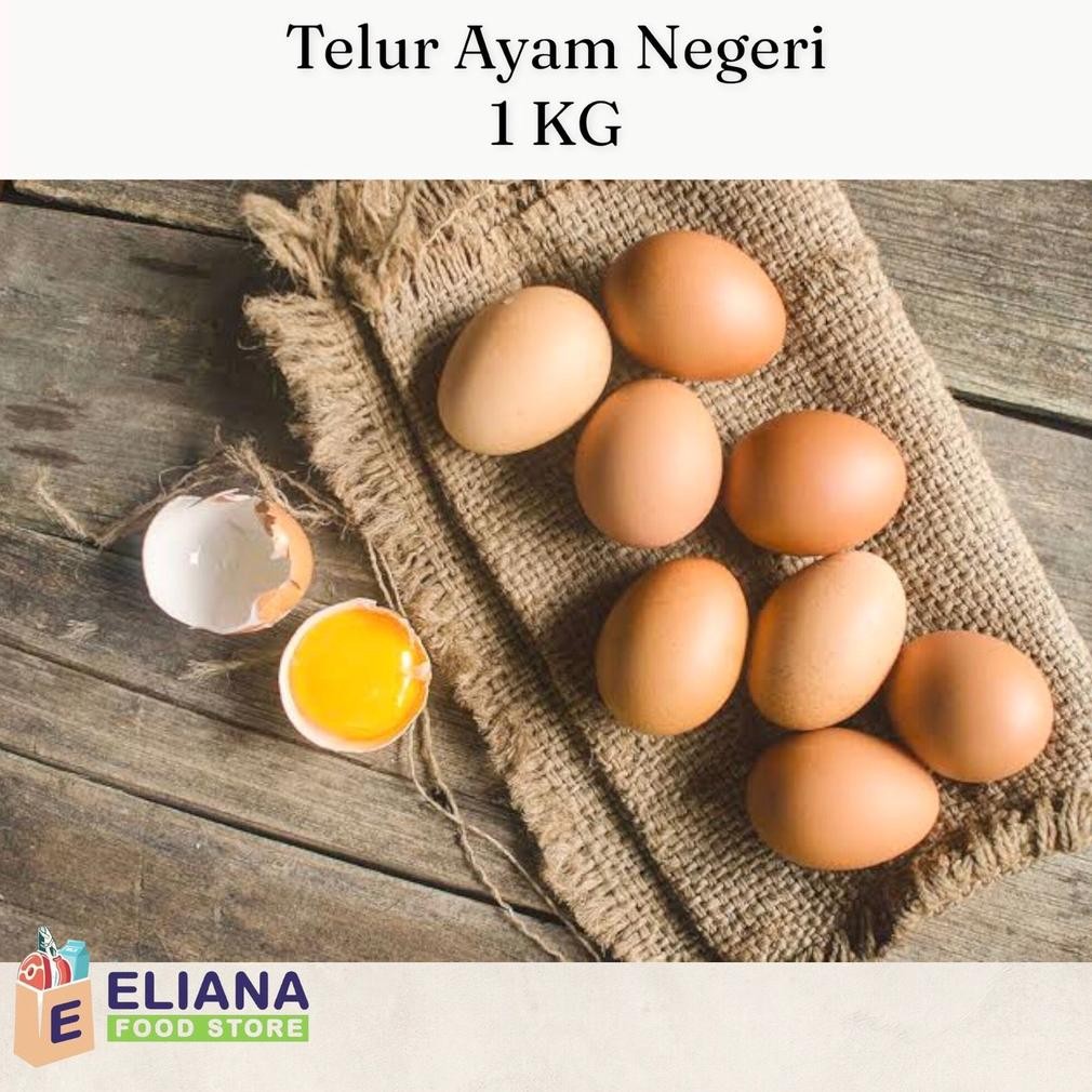 

FRESH TELUR AYAM NEGRI 1 KG / TELOR AYAM NEGRI / EGG 1 KG aSt