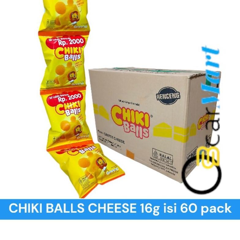 

Chiki Balls 1 Dus Isi 60 Keju Crafty Cheese Renyah Gurih aSt