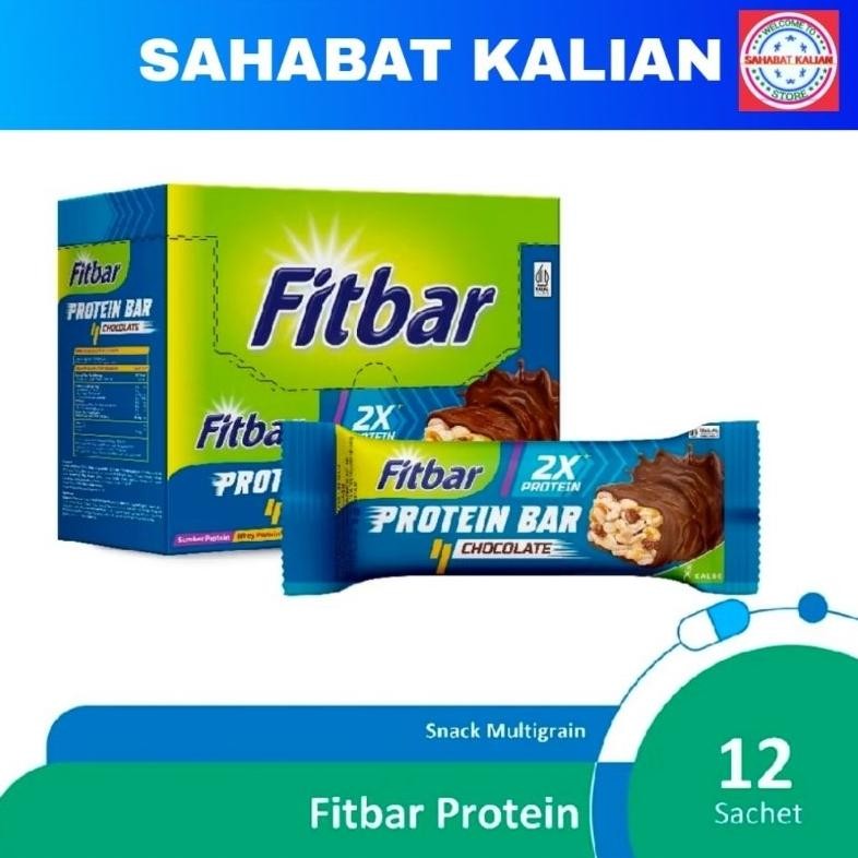 

Fitbar Protein Bar chocolate 25gr Isi 12pcs aSt