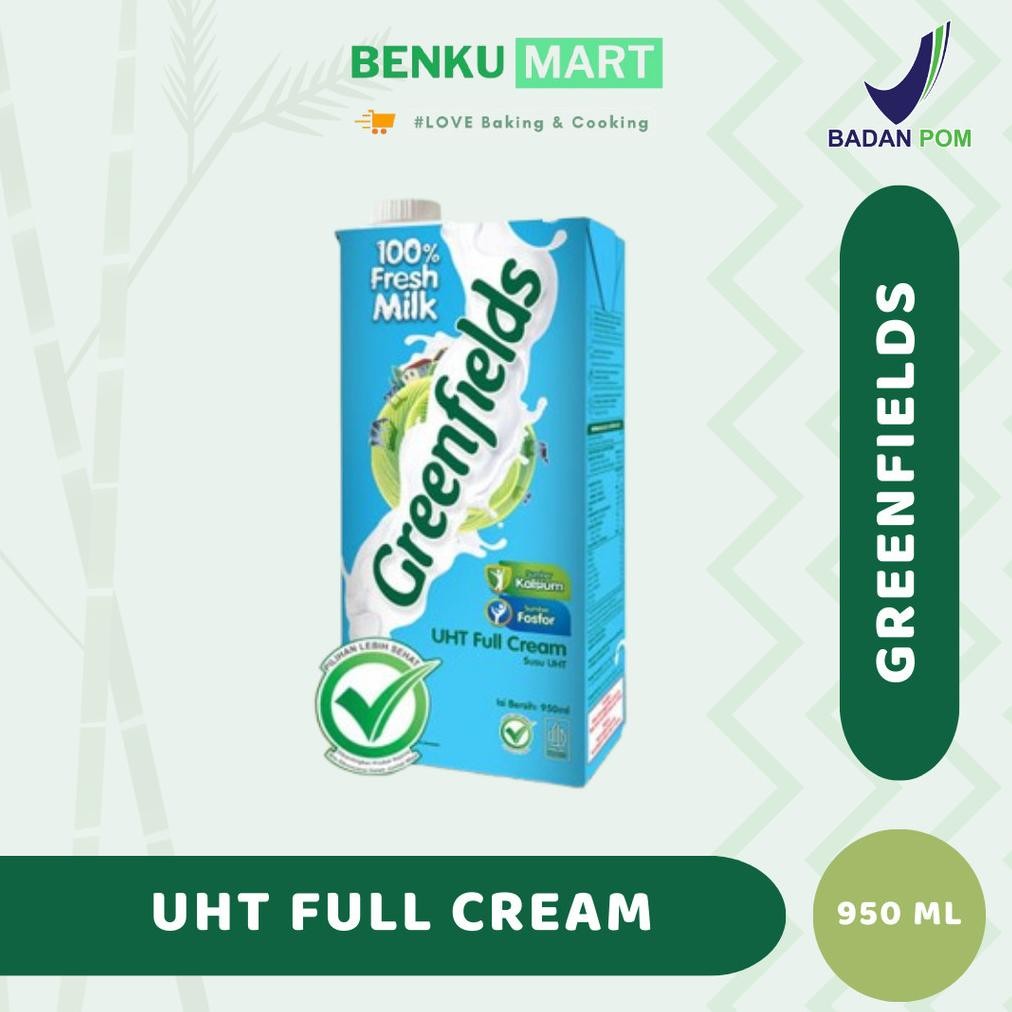 

Susu Greenfields UHT Full cream 950 ml | UHT Milk 950 mili liter HALAL aSt
