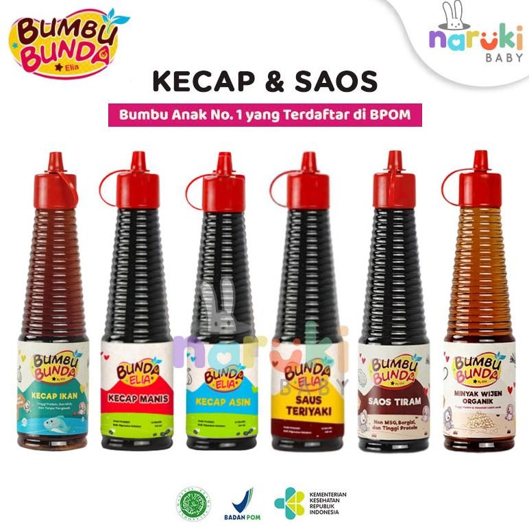 

Bumbu Bunda Elia Kecap dan Saus Organik Kecap Saos MPASI Bayi aSt