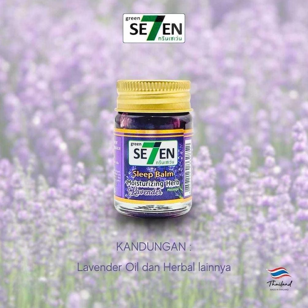 GREEN SEVEN MOISTURIZING HERB SLEEPING BALM LAVENDER - THAILAND - BALSEM LAVENDER GREEN SE7EN ANTI N