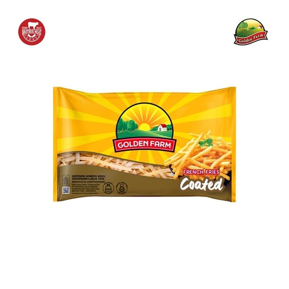 

Golden Farm Shoestring Coated 500gr, Kentang Goreng Beku - Brothermeatshop aSt