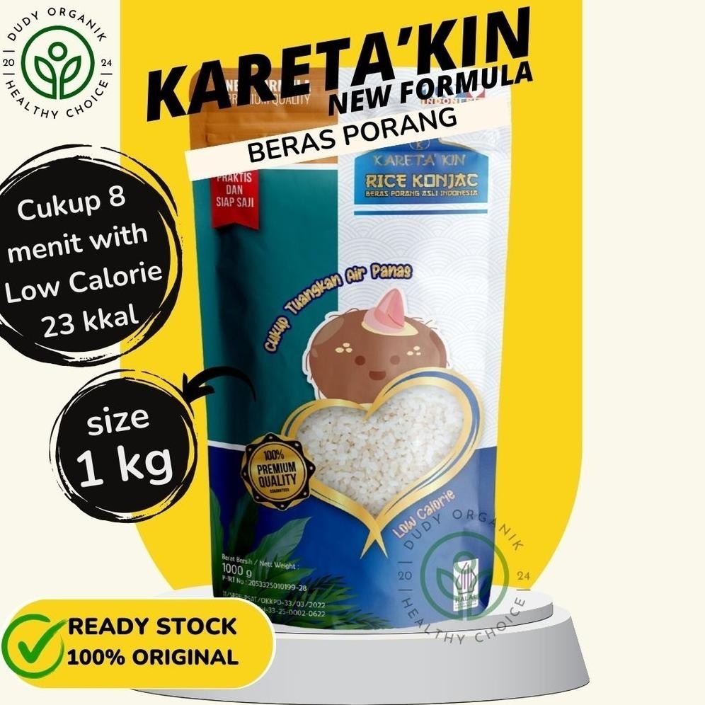 

Kareta Kin New Formula Beras Porang 1 Kg Konjac Rice Shirataki aSt