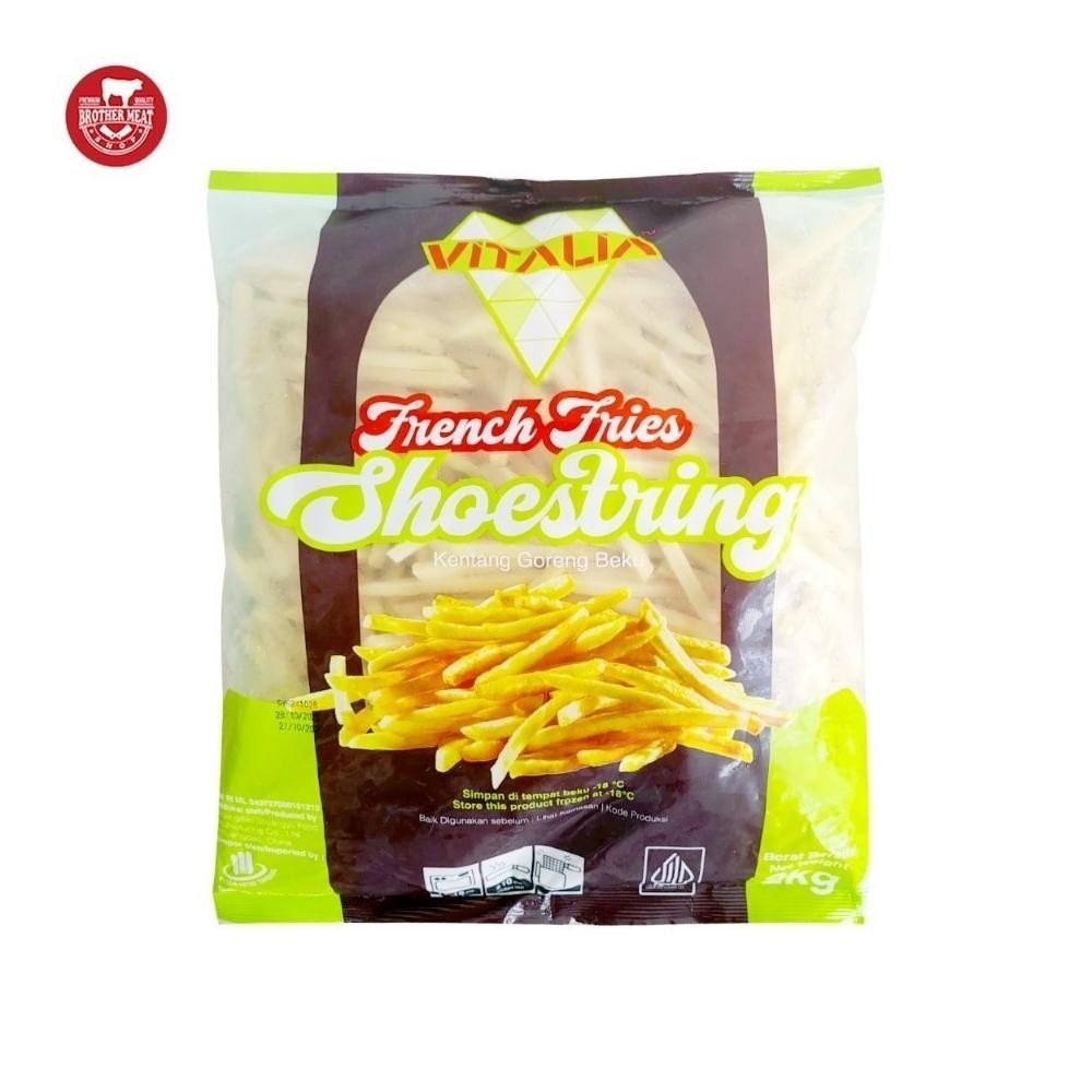 

Vitalia Shoestring Fries 2kg, Kentang Goreng Frozen - Brothermeatshop aSt