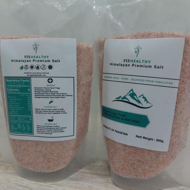 

(Asli) Garam Himalaya Fixhealthy 1kg Himalayan Premium Salt Organic Super Food Original dan Natural aSt