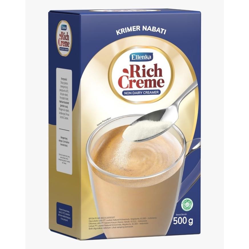 

Ellenka Rich Creme Non Dairy Coffee Creamer Krimer Nabati Bubuk 500g aSt