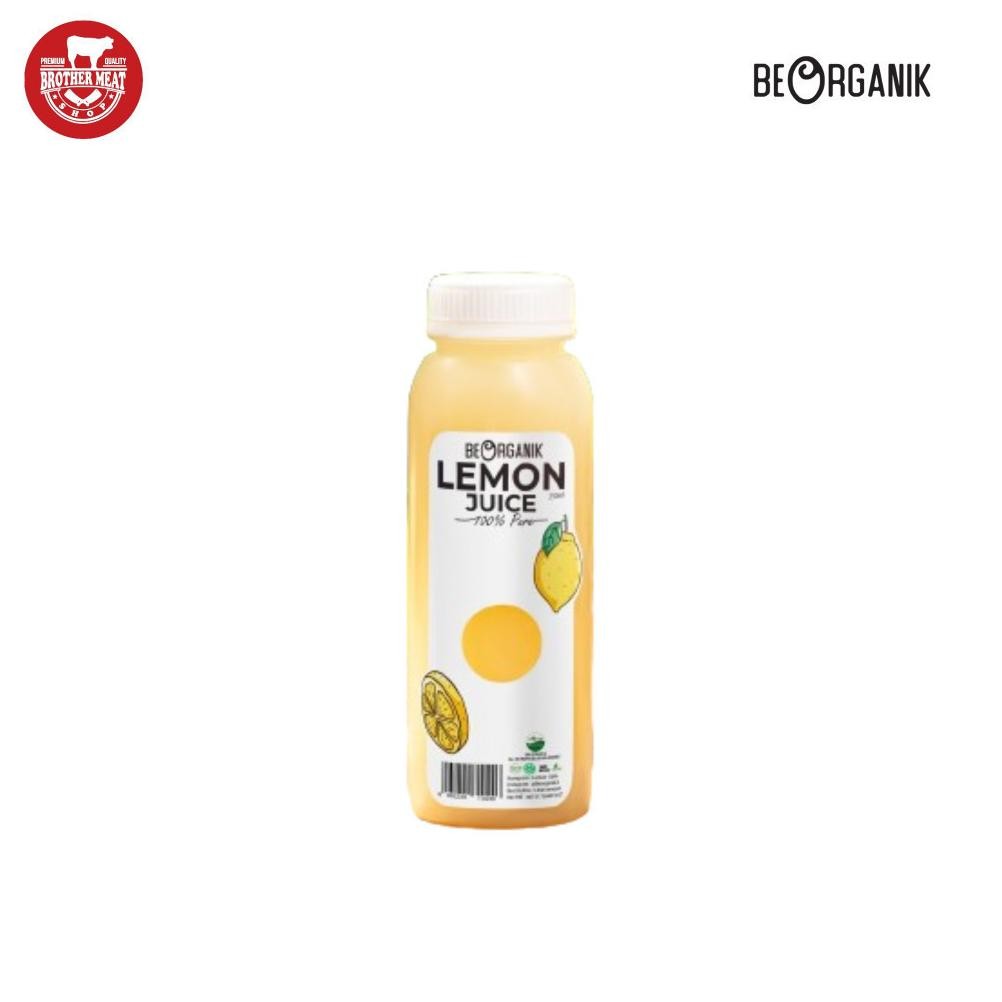 

BeOrganik Pure Lemon Juice 100% / Sari Jeruk Lemon Murni 250ml - Brothermeatshop aSt