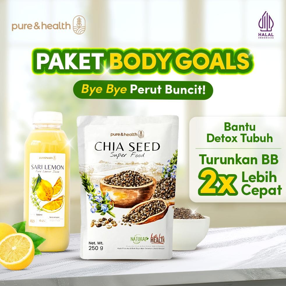 

[Paket Detox Tubuh] Sari Lemon 500 ml + Chiaseed 250 Gr Bantu Turunkan Bb Lebih Efektif aSt