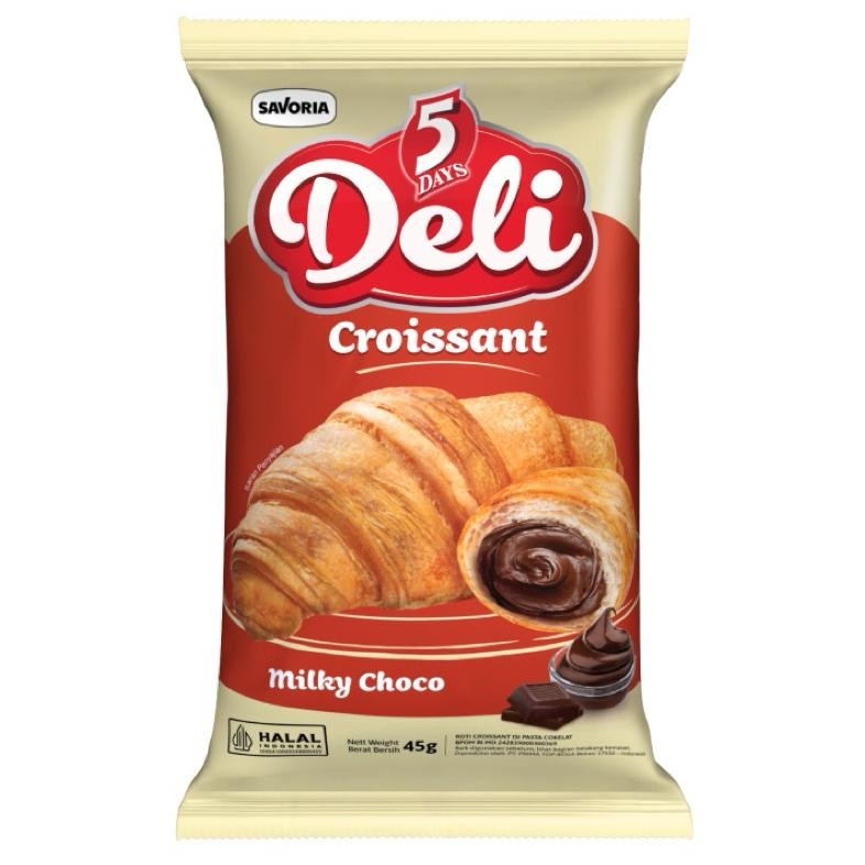 

Roti 5 Days Deli Croissant 45 gr Ketengan 3.000 / Dus isi 20 pcs aSt