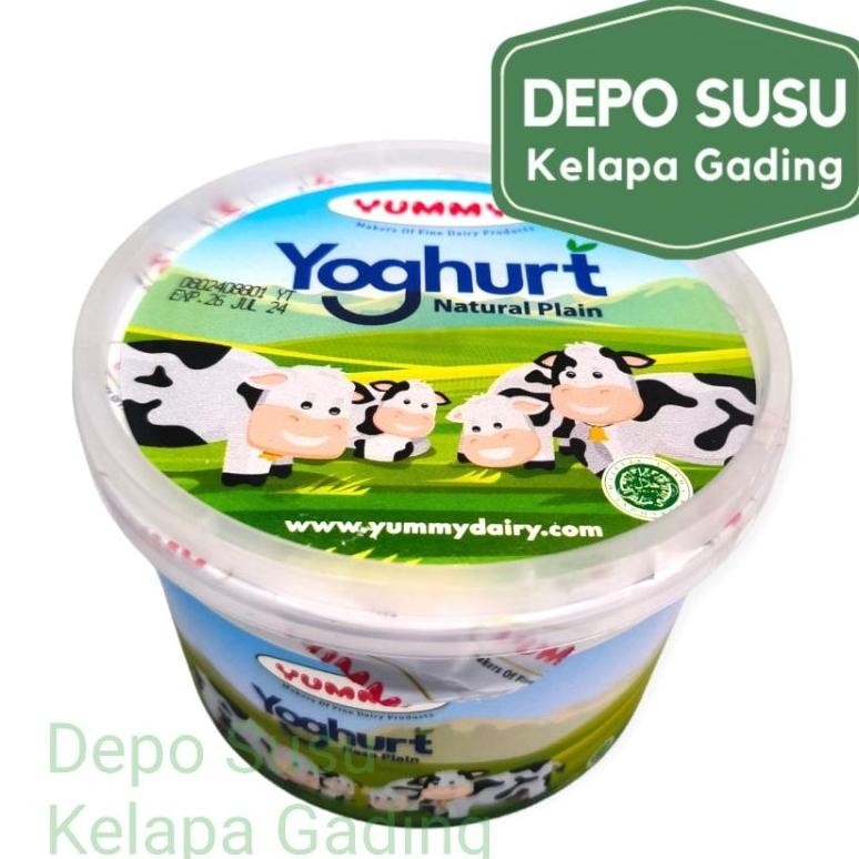 

Yummy Yoghurt 500gr Natural Plain / Skim Yogurt Stirred Natural Tawar 500 Gr G aSt