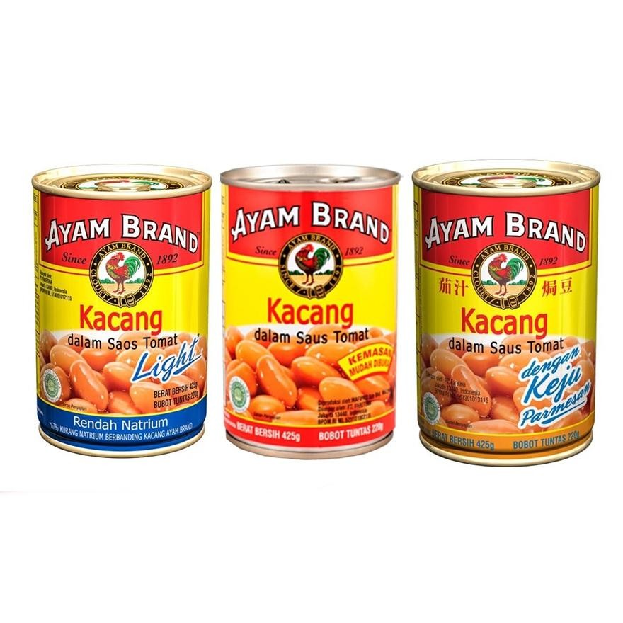 

Ayam Brand Baked Beans 425 Gr Kacang Dalam Saus Tomat. Light - Original - Cheese aSt