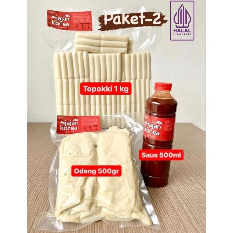 

PAKET 2 ( TOPOKI 1KG + ODENG 500GR + SAOS GOCHUJANG 500GR) aSt