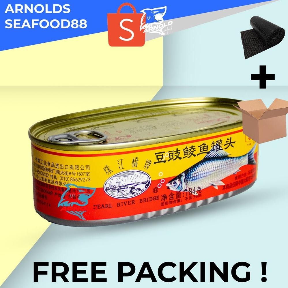 

Pearl River Bridge Fried Dace with Salted Black Beans / Ikan Tausi Kaleng 184 gr aSt