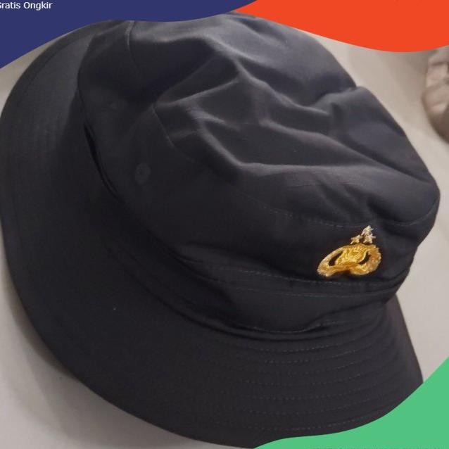 Topi Rimba Jatah Polri Hitam Dan Hijau Cokelat 56
