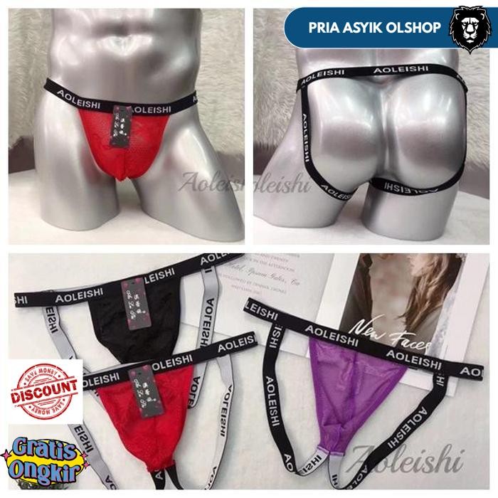 G STRING PRIA SEXY OPEN CROTCH CELANA DALAM PRIA LOW WAIST TALI JALA CELANA Y061 BY PRIA ASYIK OLSHO