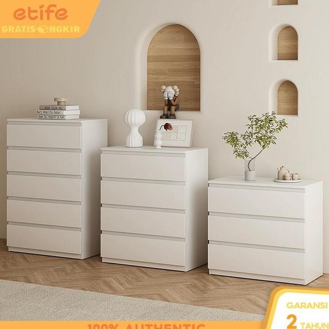 Etife Lemari Laci Kayu / Tempat Penyimpanan Minimalis / Lemari Laci / Lemari Laci Serbaguna / Laci S