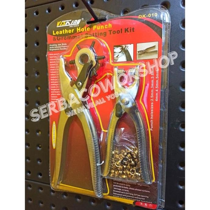 

Siap Kirim Pembolong Sabuk Gesper Kulit Set 2 Pcs Visking Belt Hole Punch