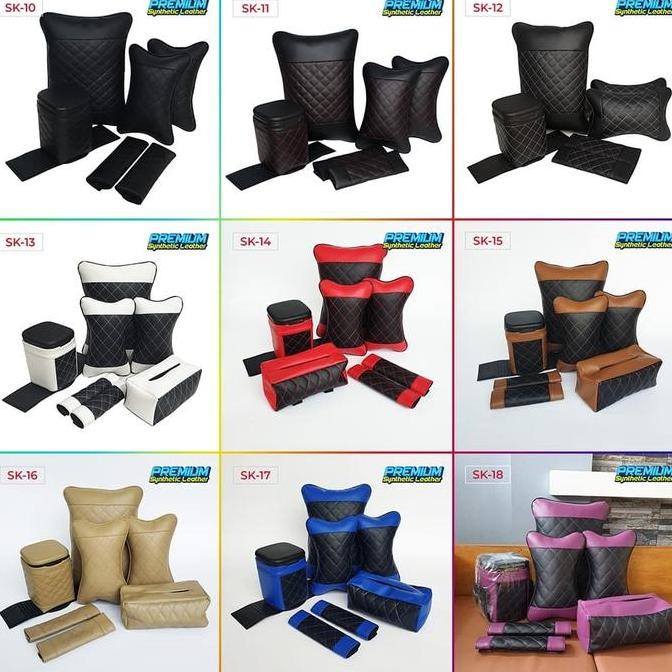 Set Bantal Mobil / Bantal Kulit Mobil