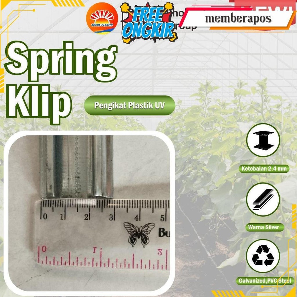 Penjepit Plastik Uv / Spring Klip Alat Pasang Plastik Uv Terlaris