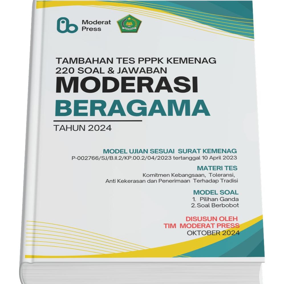 Promooo BUKU TES PPPK KEMENAG 220 SOAL & JAWABAN MODERASI BERAGAMA 2024