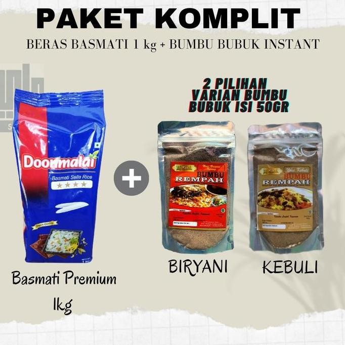 

DISKON! PAKET BERAS & BUMBU REMPAH KEBULI BERAS BASMATI NASI KEBULI